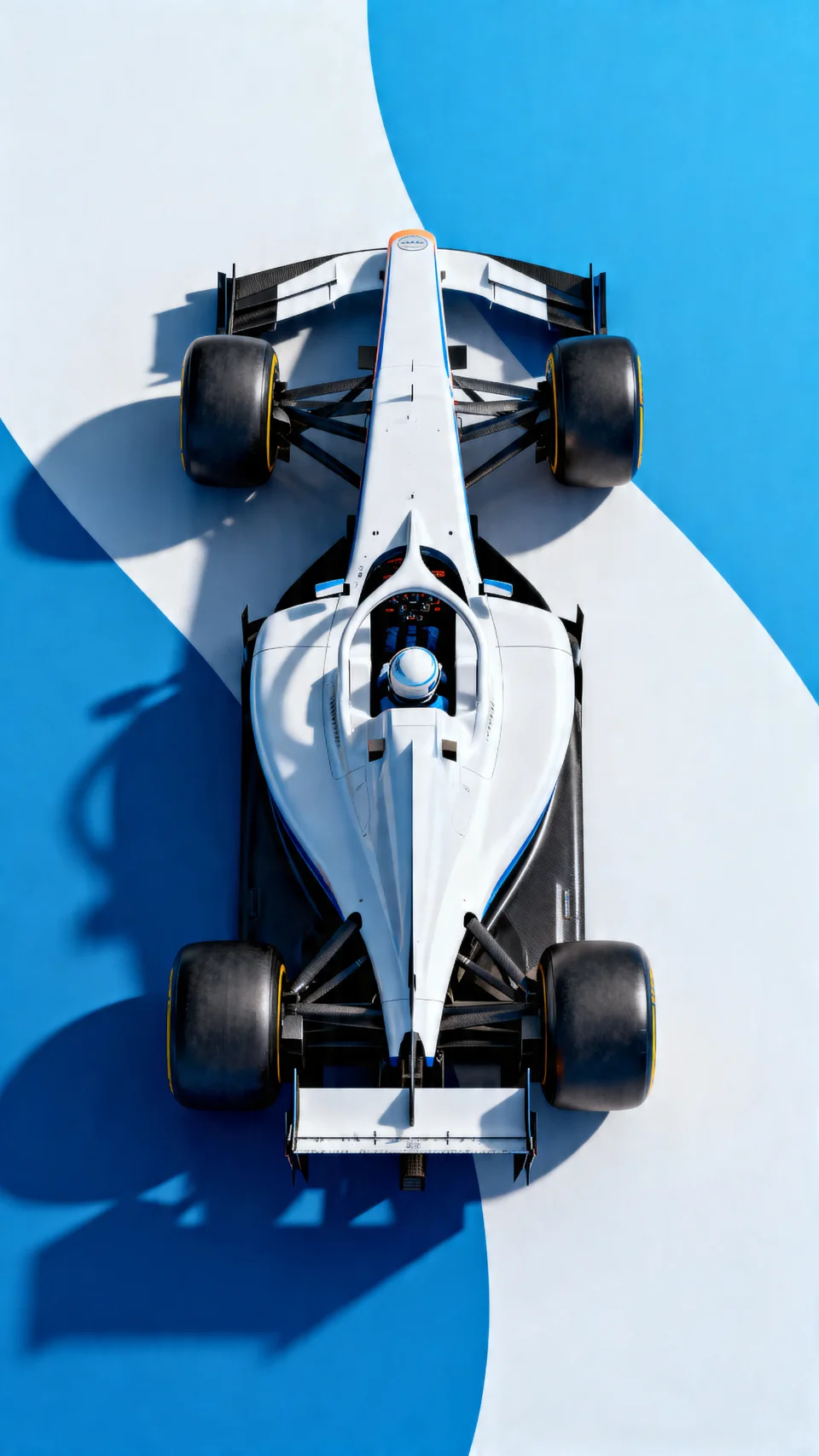 Formula One Blue Curve Top View 4K Phone Wallpaper - Cars wallpaper - 4K