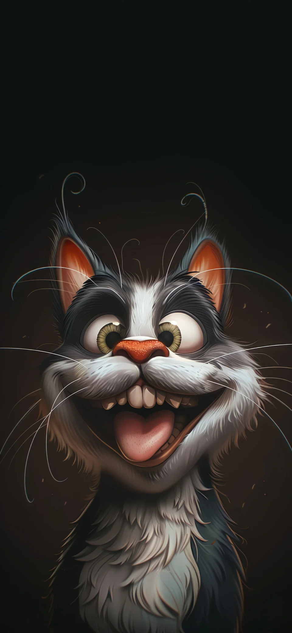 Funny Cartoon Cat 4K Wallpaper Cute Crazy Cat Ultra HD Mobile... - Funny wallpaper - 4K
