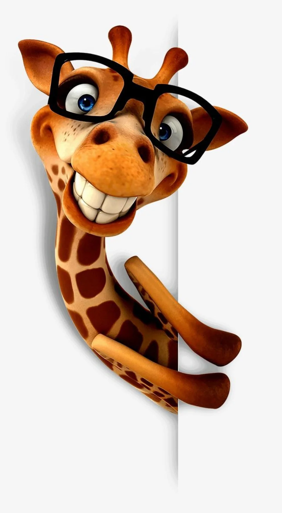 Funny Giraffe With Glasses Wallpaper 3d Cartoon Aesthetic - Funny wallpaper - 4K