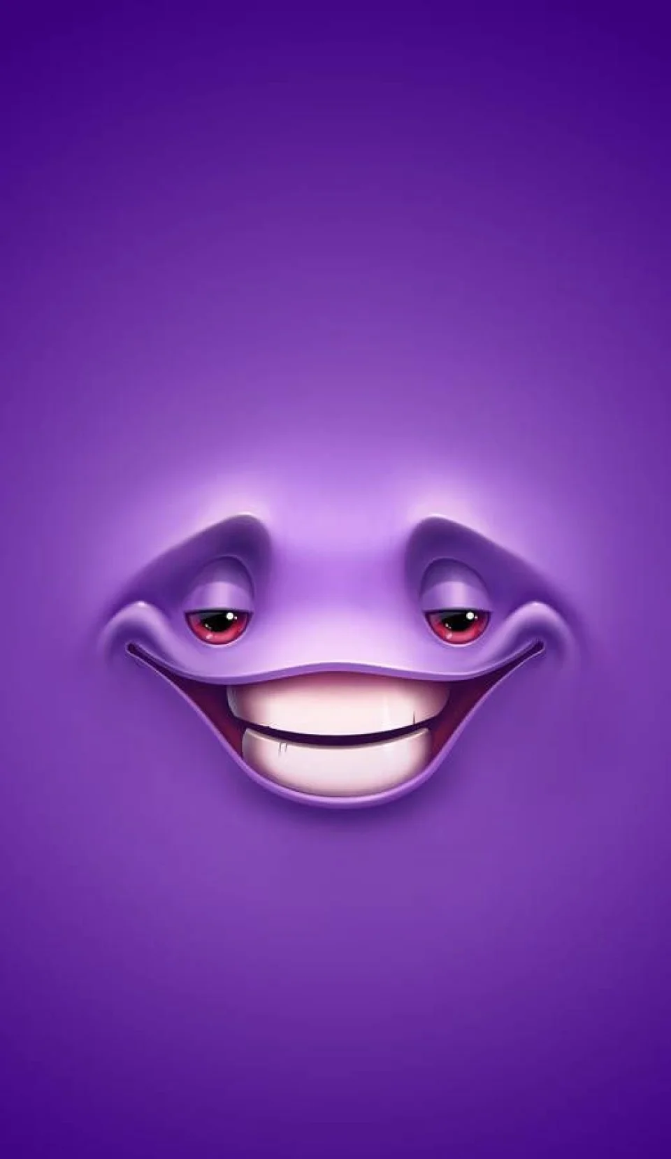 Funny Purple Face Lock Screen Wallpaper Minimalist 3d Aesthetic - Funny wallpaper - 4K
