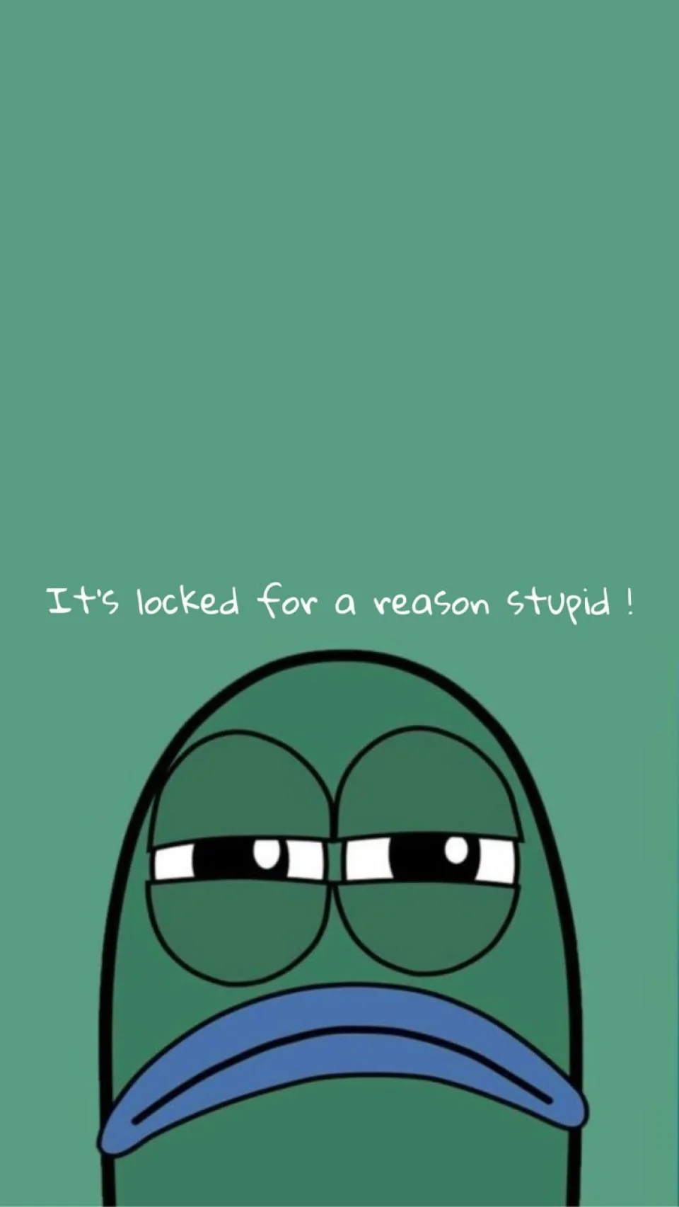 Funny Squidward Lock Screen Wallpaper Green Aesthetic - Funny wallpaper - 4K