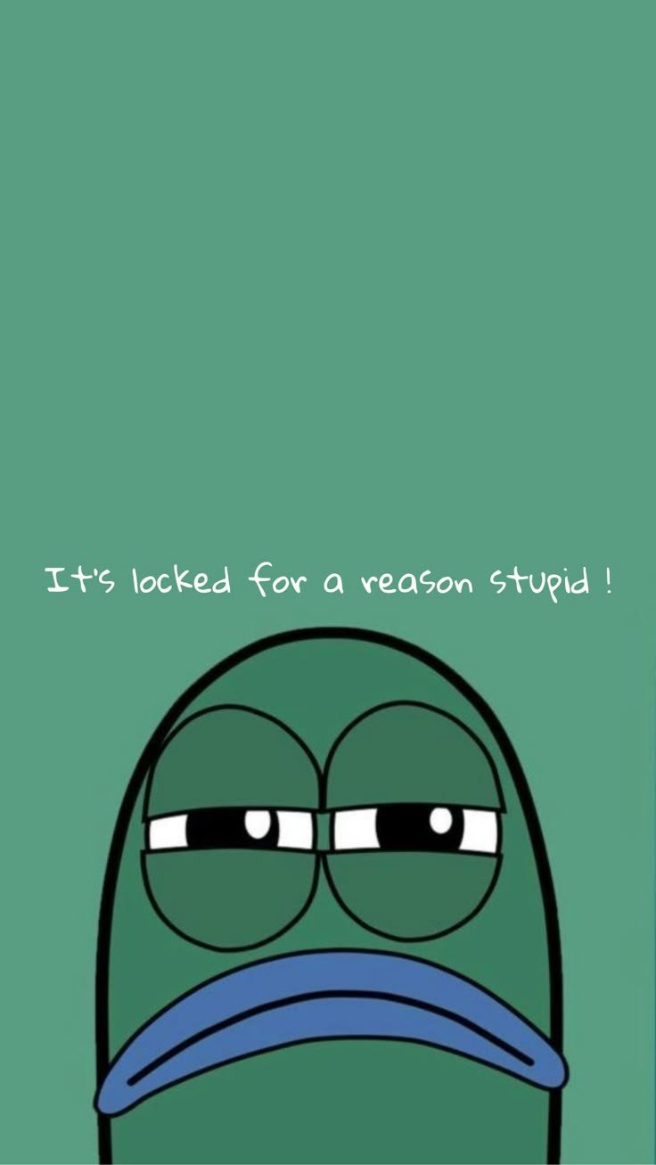 Funny Squidward Lock Screen Wallpaper Green Aesthetic - Funny wallpaper - 4K