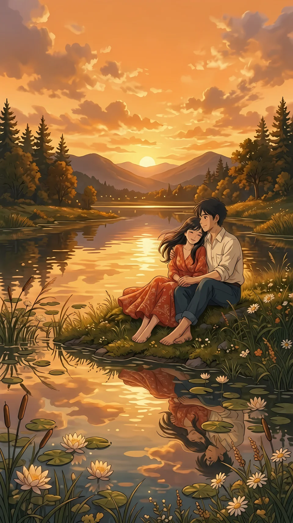 Ghibli Art Style 4K Phone Wallpaper - Anime wallpaper - 4K