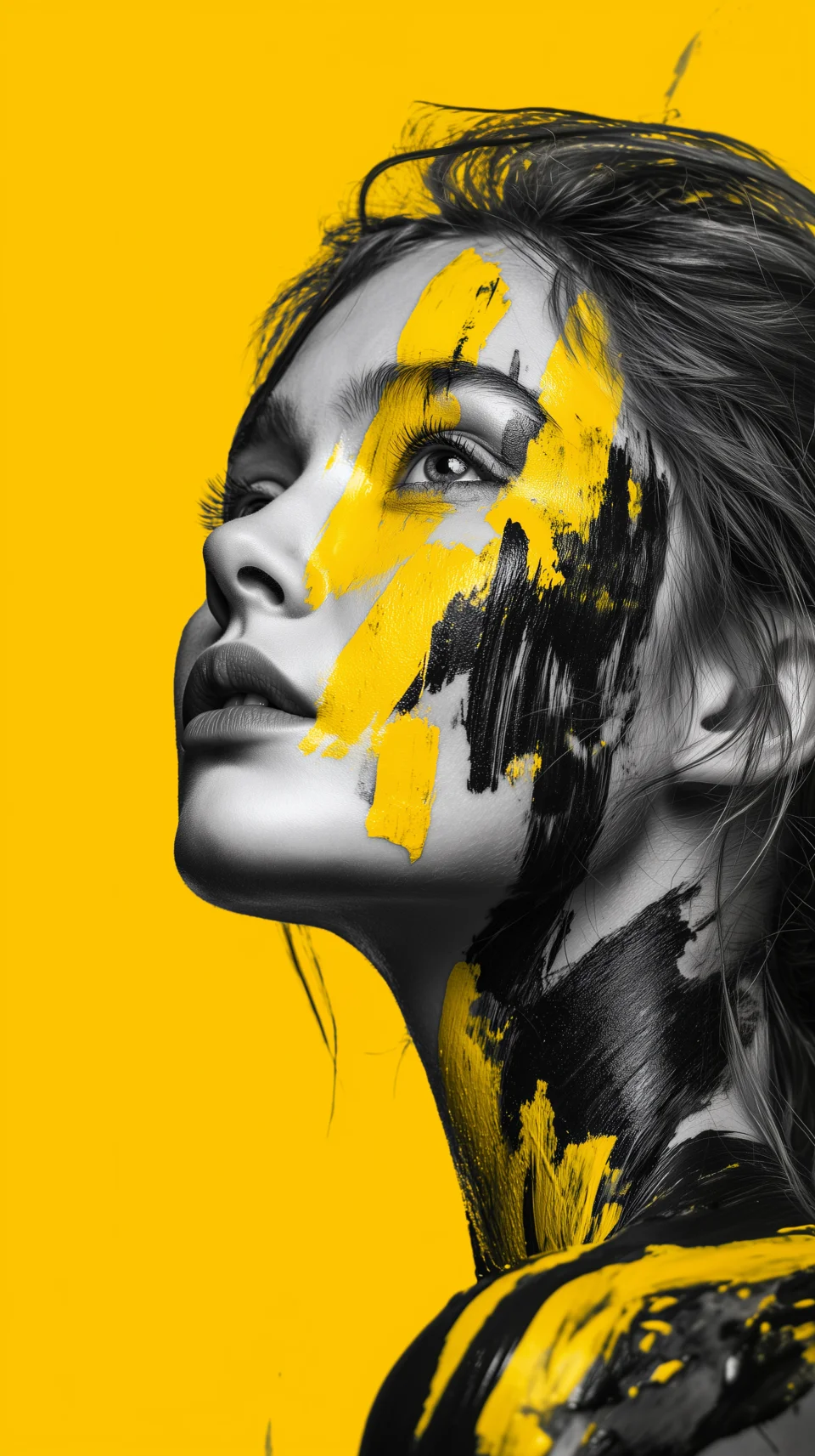 Girl Paint In The Face 4K Wallpaper For Phone - Girls wallpaper - 4K