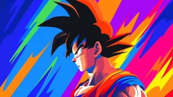 Goku Pop Art Desktop Wallpaper 4K | Dragon Ball Z Colors