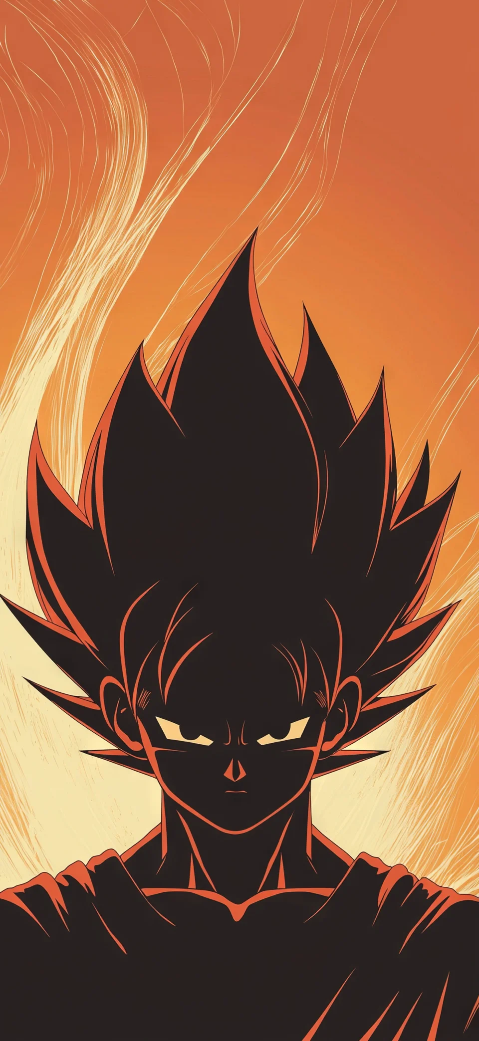 Goku Silhouette Fire Wallpaper 4K Dragon Ball Z - Anime wallpaper - 4K