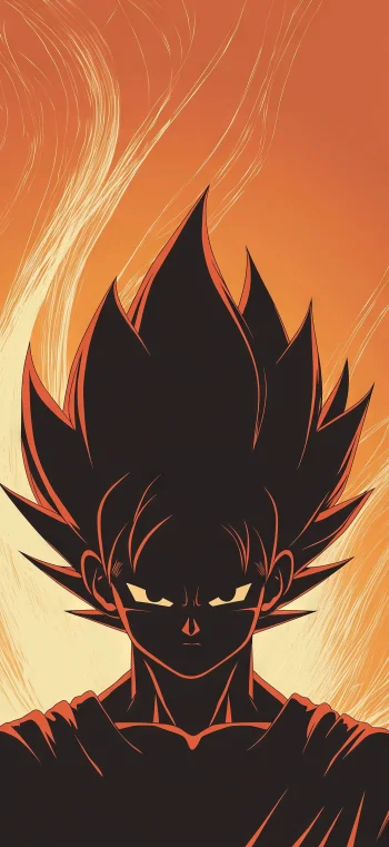 Goku Silhouette Fire Wallpaper 4K | Dragon Ball Z