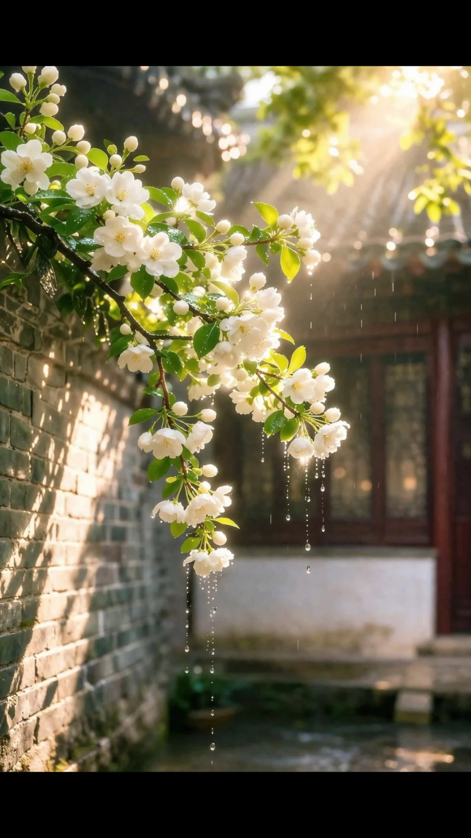 Golden Bloom Drops Fresh Morning Nature 4K Phone Wallpaper - Flowers wallpaper - 4K
