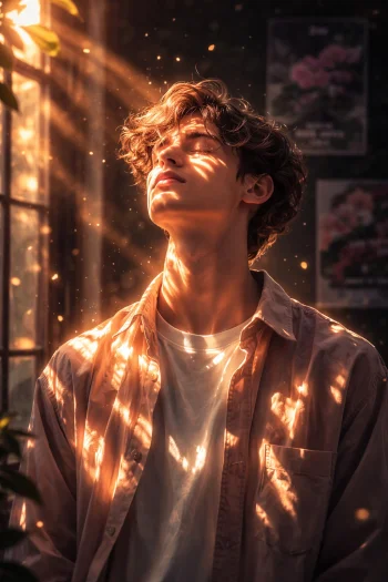 Golden Sunlight Aesthetic Portrait 4K