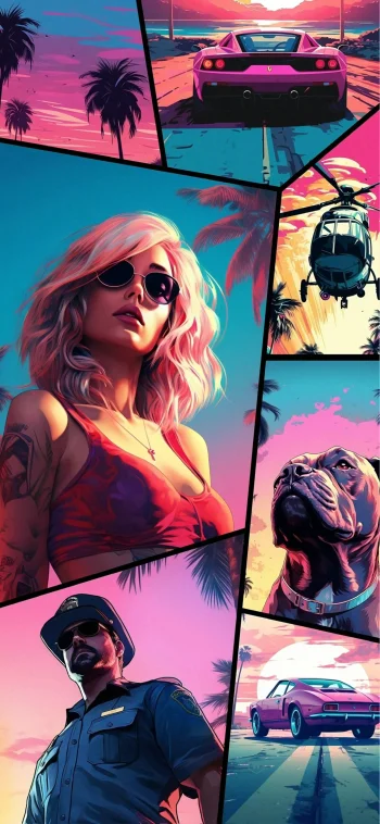 GTA 6 Aesthetic 4K Wallpaper Vice City Style Ultra HD Gaming Mobile Background