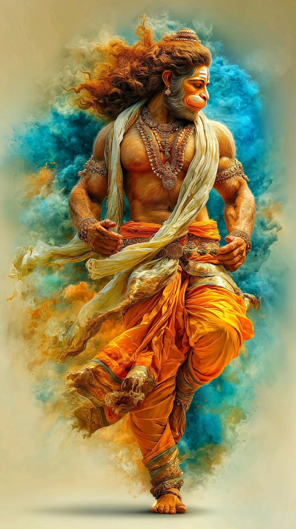 Hanuman Ji Divine Strength 4K Phone Wallpaper - God wallpaper - 4K