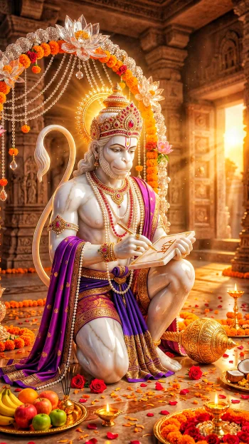 Hanuman Ji Divine Writing HD Wallpaper