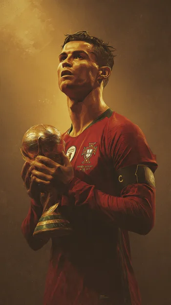 Holding greatness like it was always meant to be his.