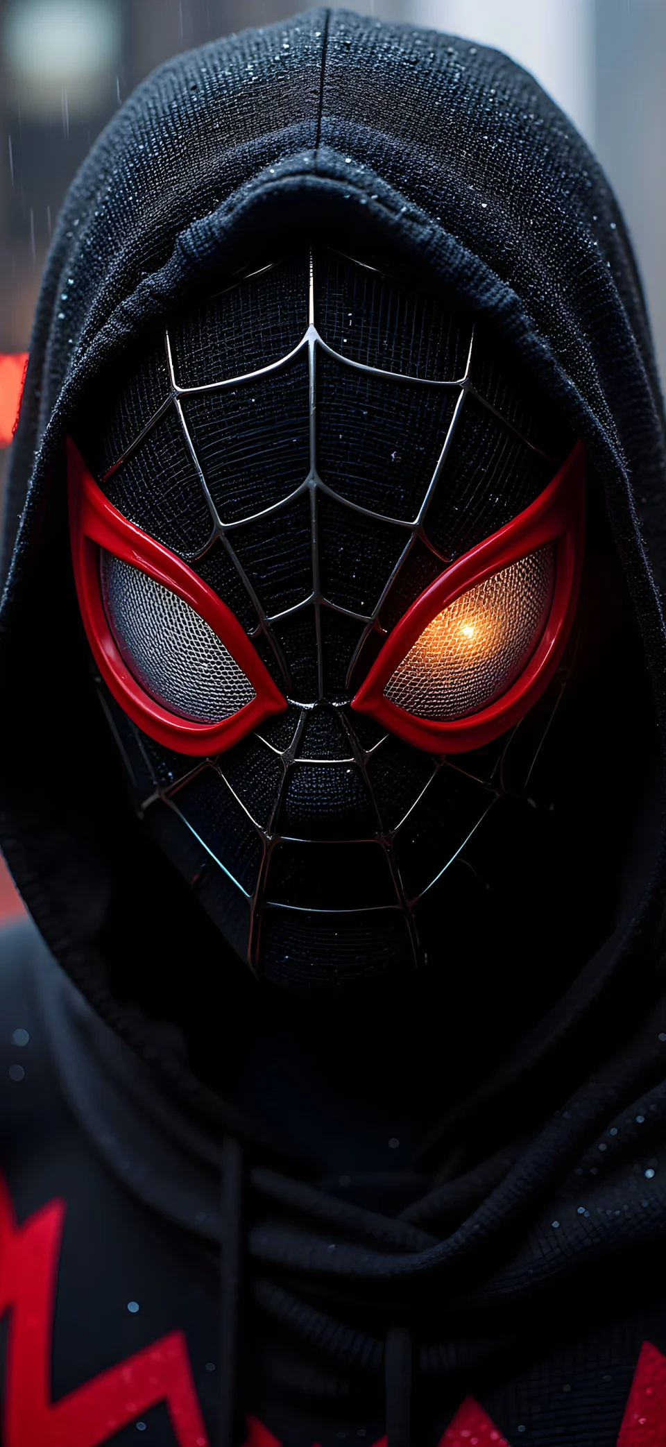 Hyper-detailed Close-up Of Spider-man S Black 4K Wallpaper For... - Superheroes wallpaper - 4K