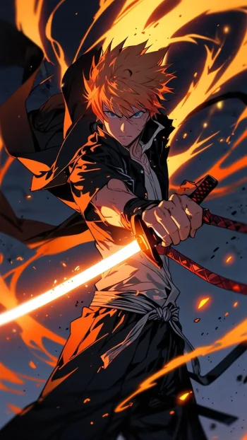 Ichigo Kurosaki from bleach Anime 4k wallpaper