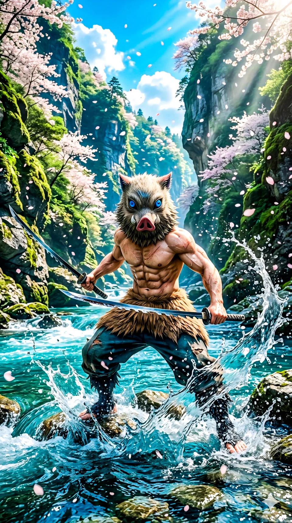 Inosuke Hashibira Demon Slayer Anime 4K Phone Wallpaper - Anime wallpaper - 4K