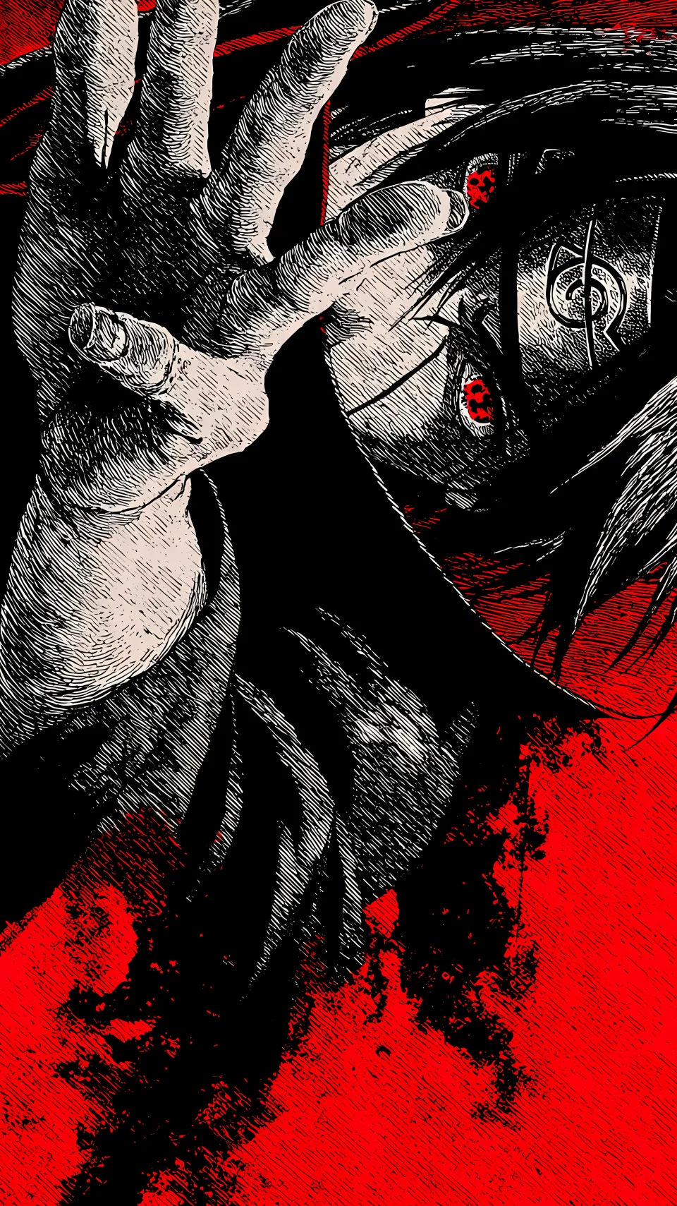 Itachi Uchiha Sketch Art 4K Wallpaper - Anime wallpaper - 4K