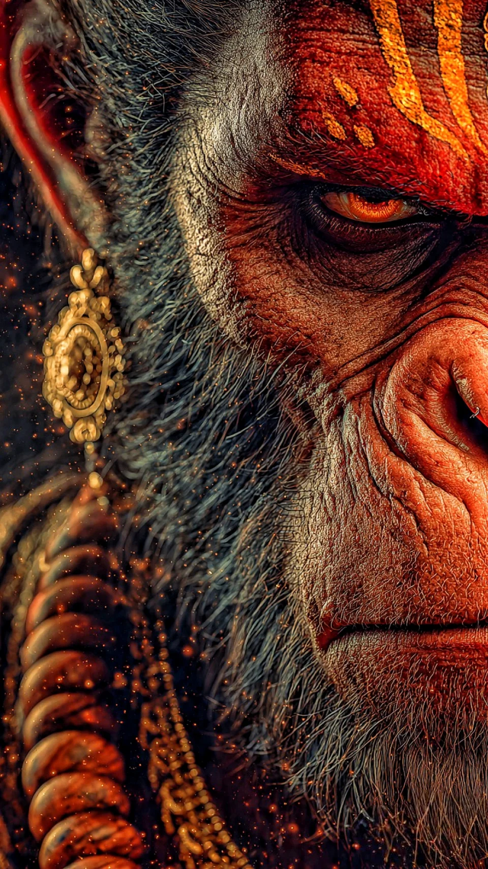 Jai Bajrangbali Powerful Portrait 4K Phone Wallpaper - God wallpaper - 4K