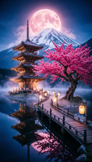 Japanese nature Art wallpapers for phone