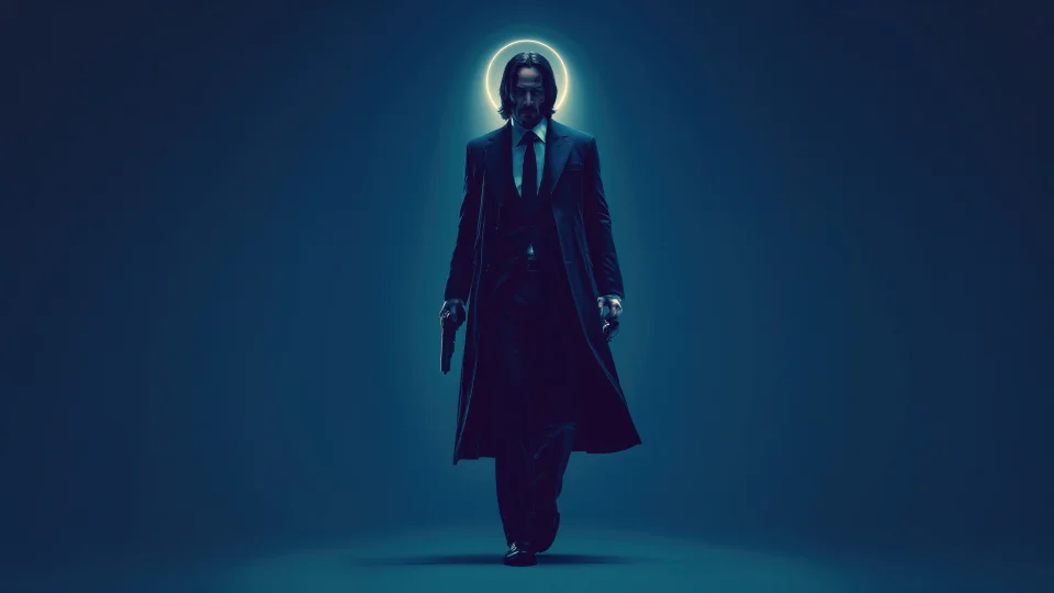 John Wick Neon Halo 4K Wallpaper Ultra HD Action Aesthetic - Movies wallpaper - 4K