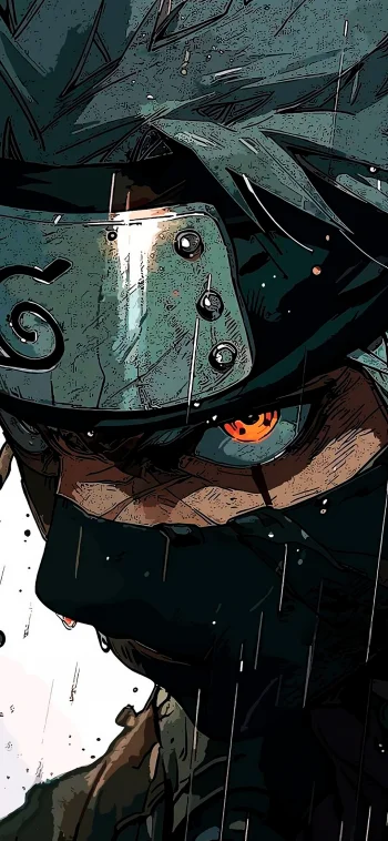 Kakashi Hatake Dark Anime Art – Naruto Intense 4K Wallpaper