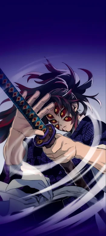 Kokushibo Demon Slayer 4K Wallpaper for Mobile
