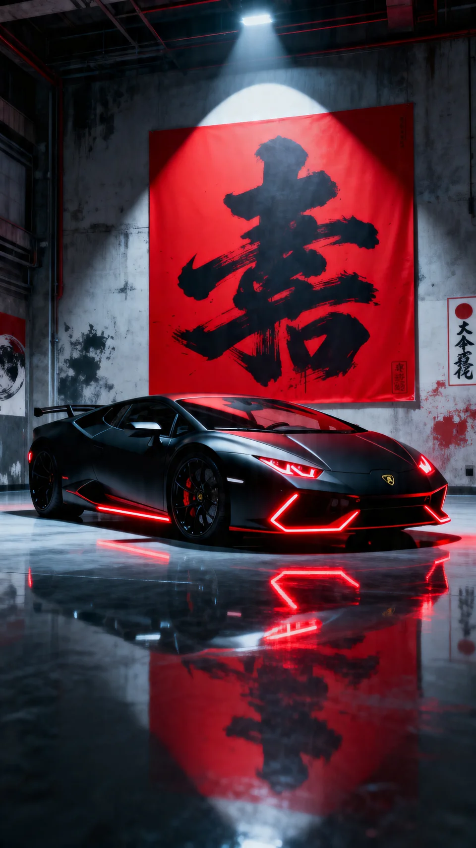 Lamborghini Huracán Shadow Red 4K Phone Wallpaper - Cars wallpaper - 4K