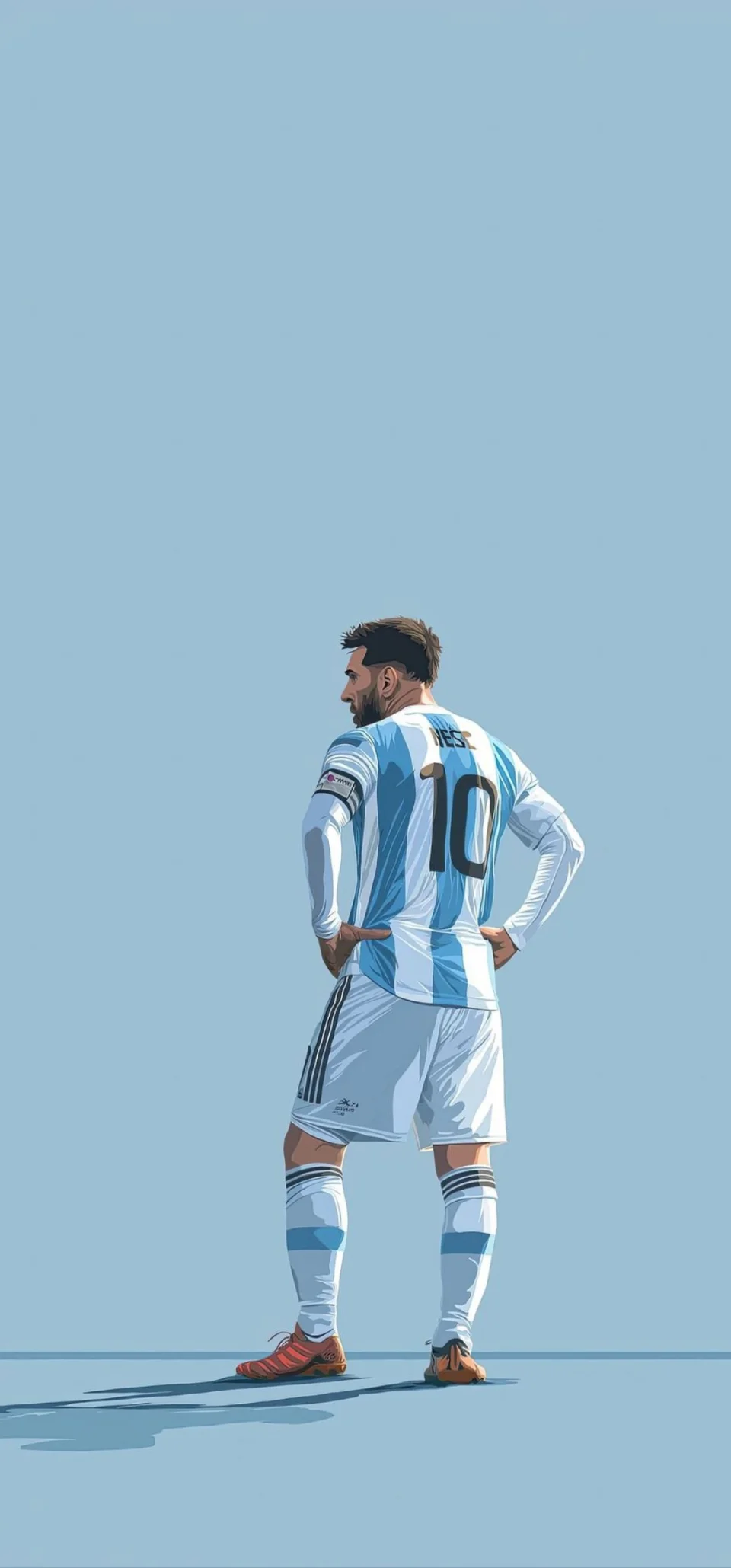 Lionel Messi Wallpaper 4K Argentina Minimal Aesthetic - Artist wallpaper - 4K