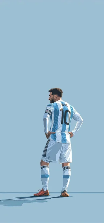 Lionel Messi Wallpaper 4K – Argentina Minimal Aesthetic