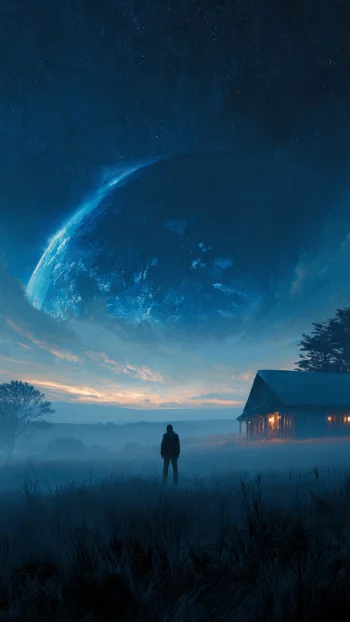 Lonely Man Space Wallpaper 4K Aesthetic Night Sky Galaxy HD Mobile Background