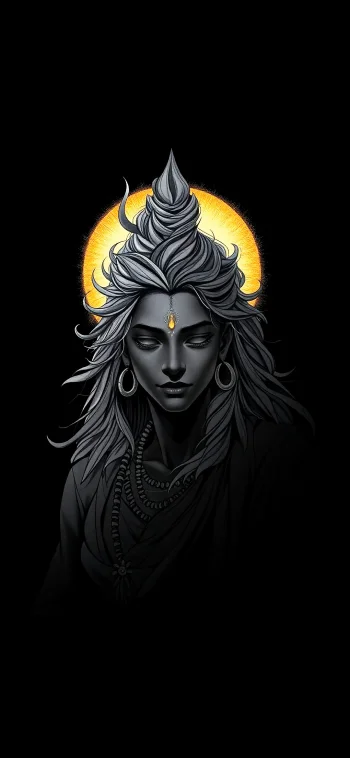 Lord Shiva Dark Aesthetic 4K Wallpaper Mahadev Ultra HD Mobile Background