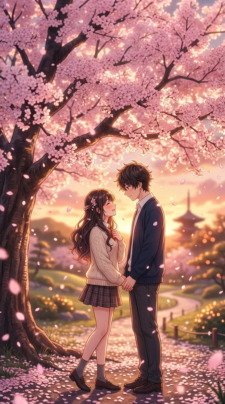 Love Cherry Blossoms 4K Phone Wallpaper - Love wallpaper - 4K