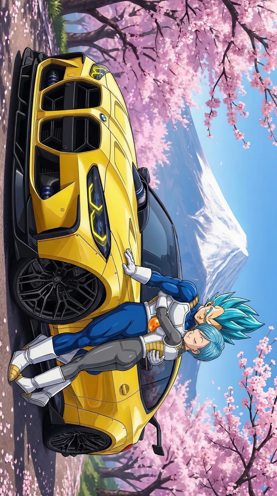 Love Moments With German Beast And Beautiful Cherry Blossoms... - Anime wallpaper - 4K