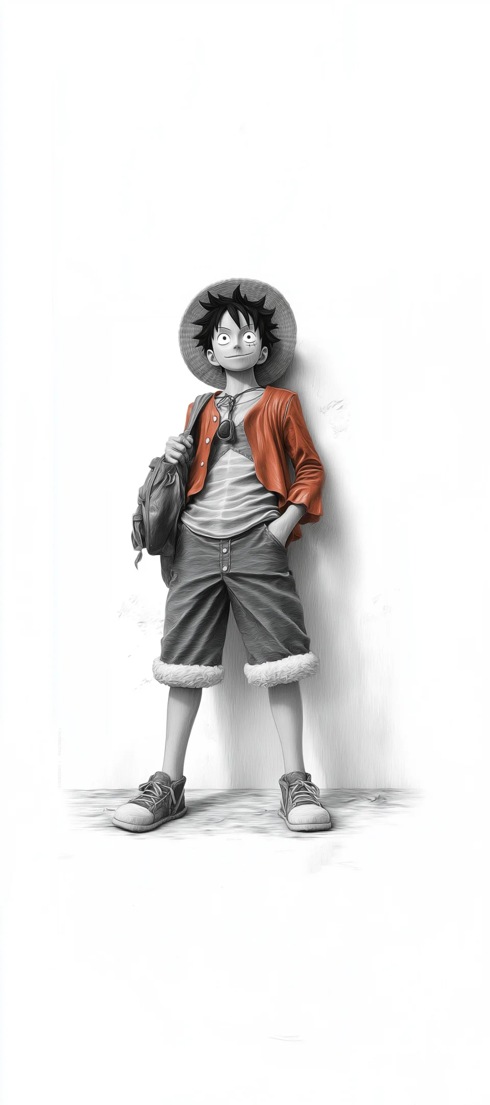 Luffy Sketch Art Color Pop Wallpaper 4K - Anime wallpaper - 4K