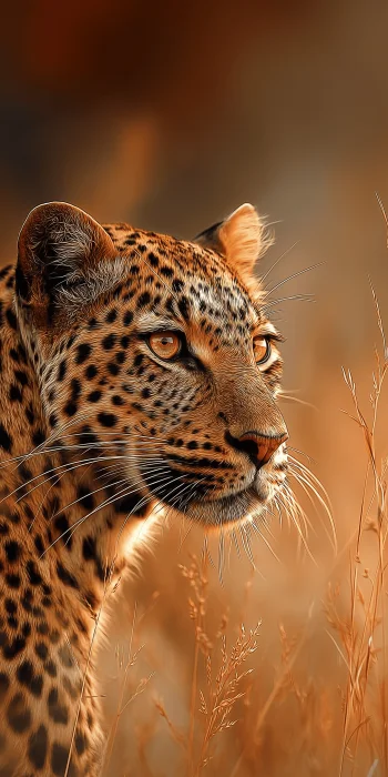 Majestic Leopard Close-Up – Golden Wildlife 4K Wallpaper