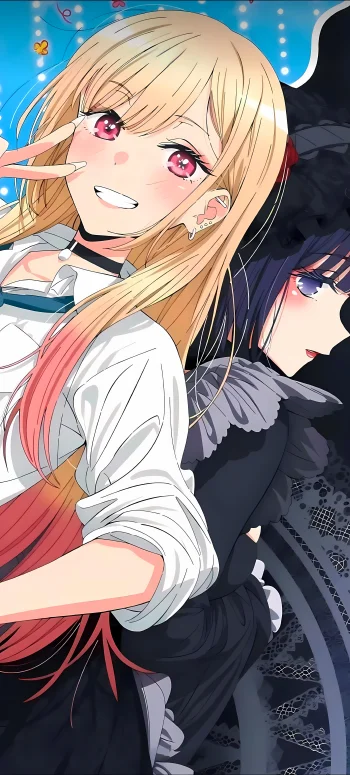 Marin Kitagawa Anime Art – Cute & Gothic Dual Style 4K Wallpaper