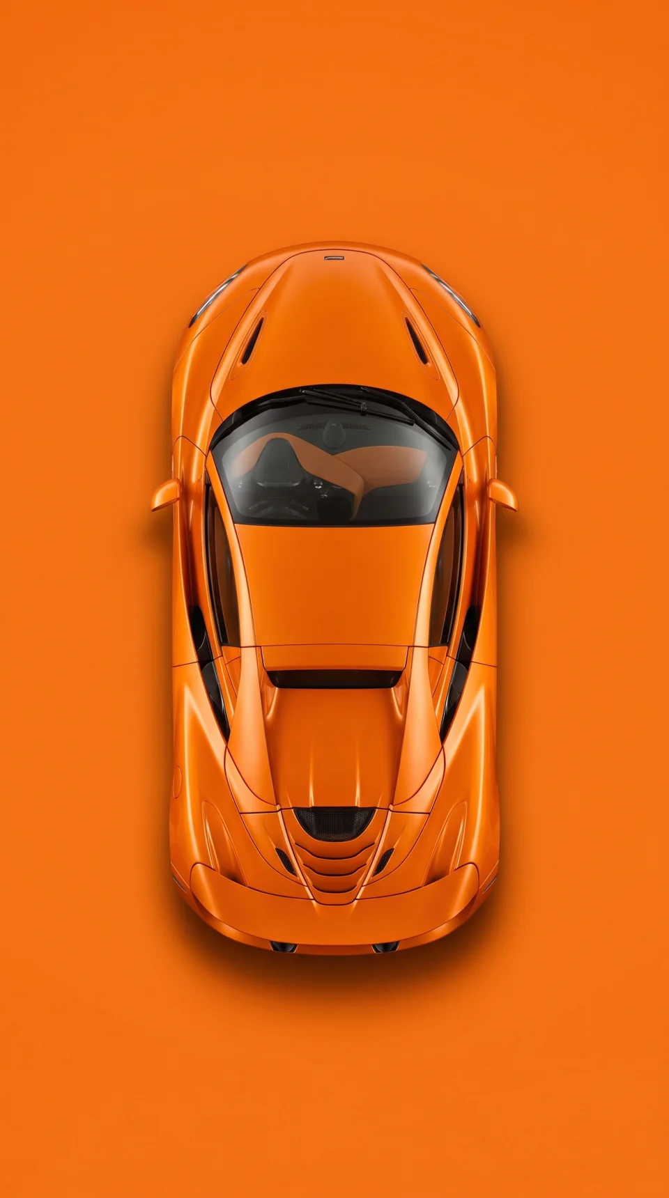 Mclaren Orange Top View 4K Phone Wallpaper - Cars wallpaper - 4K
