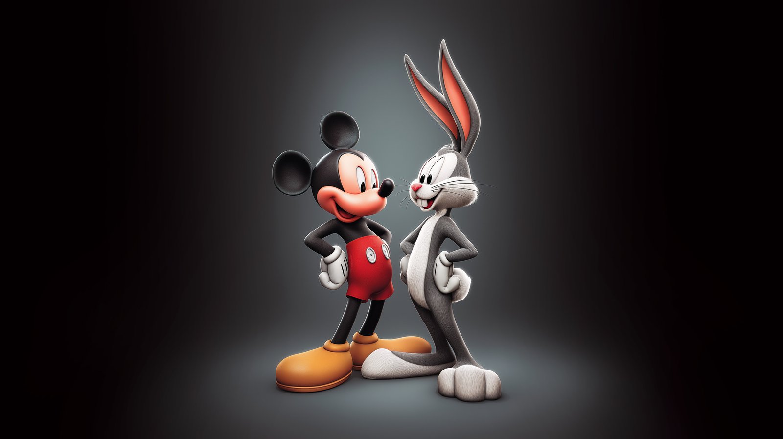 Mickey Mouse Bugs Bunny Crossover Desktop Wallpaper 4K - Cartoons wallpaper - 4K