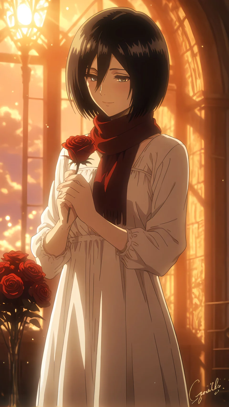 Mikasa Anime Phone Wallpaper - Anime wallpaper - 4K