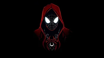Miles Morales Red Hoodie Wallpaper 4k