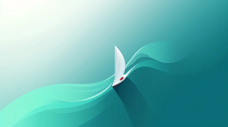 Minimalist Sailboat Ocean Waves Desktop Wallpaper 4K - Artist wallpaper - 4K