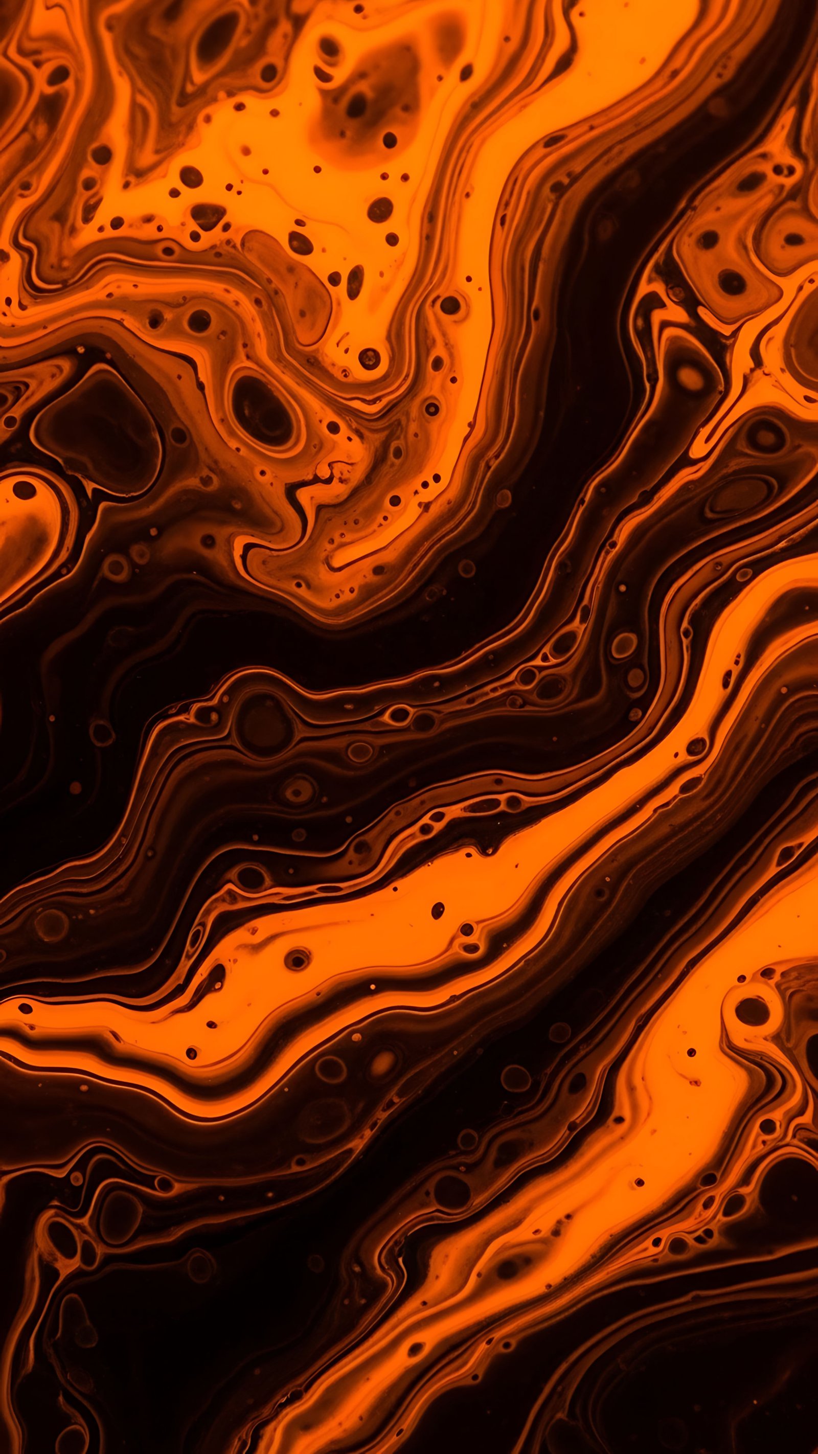 Molten Flow Abstract Wallpaper – 4K Ultra HD Orange Fluid Art - Abstract wallpaper - 4K