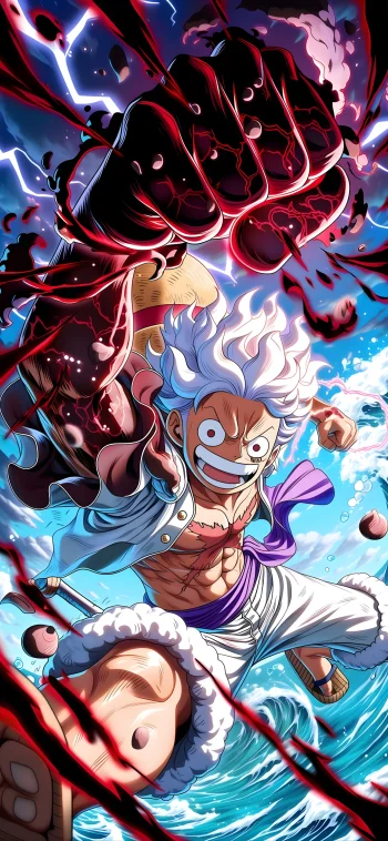 Monkey D. Luffy Gear 5 – God Mode Anime 4K Wallpaper