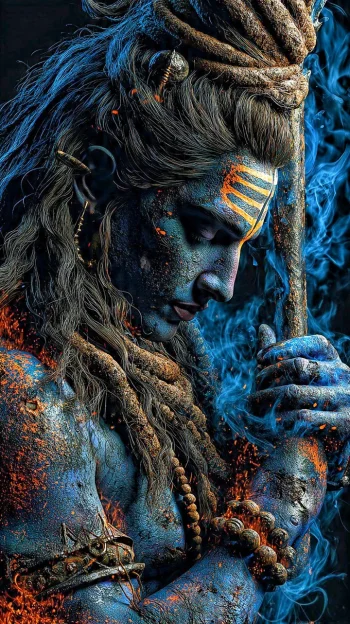 शांति भी वही है, शक्ति भी वही है।
ध्यान में लीन महादेव — भीतर अग्नि, बाहर मौन। ?