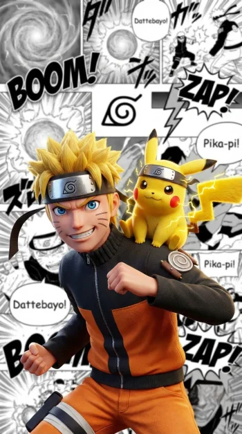 Naruto with pikachu