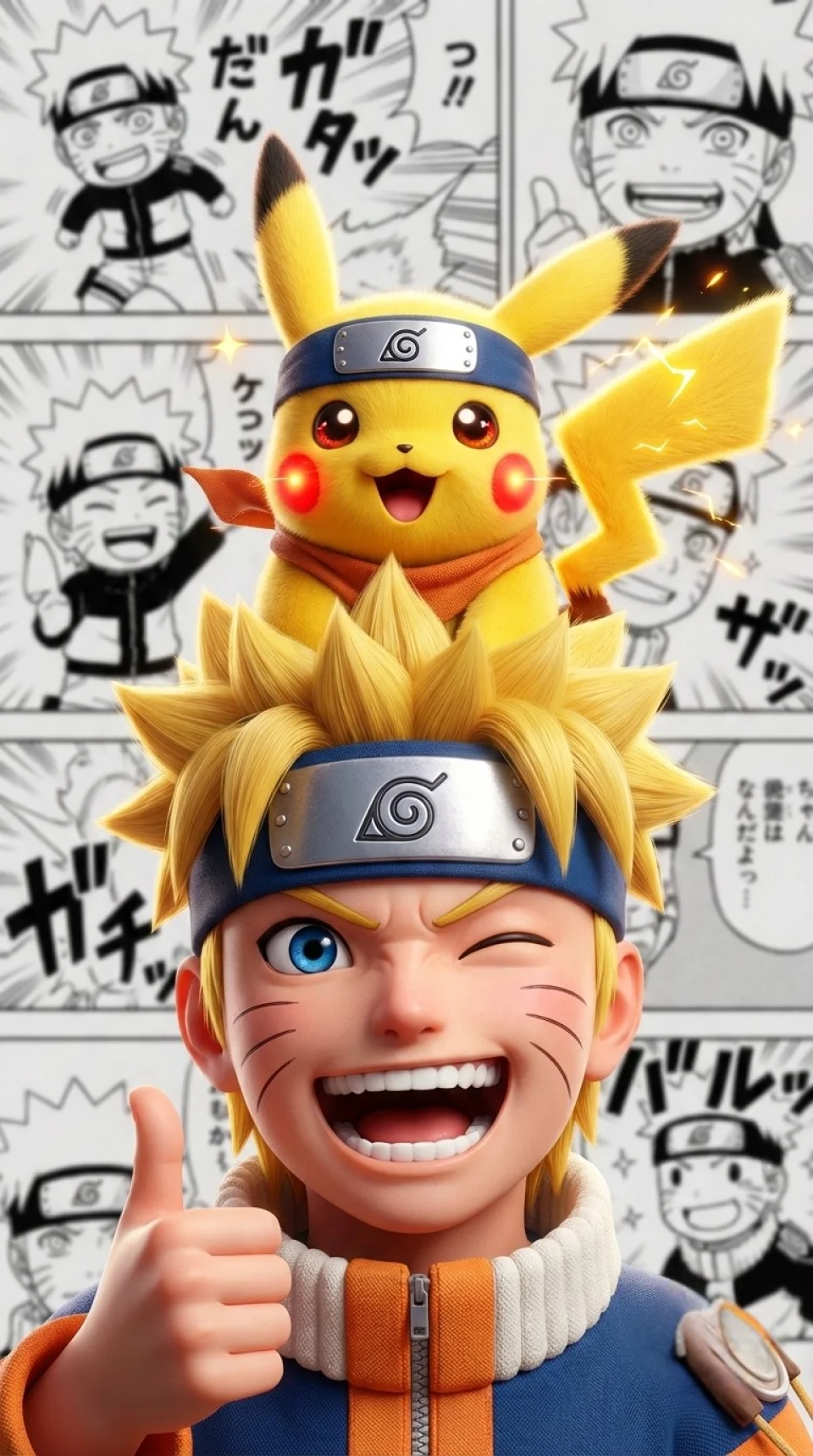 Naruto With Pikachu 4K Phone Wallpaper - Anime wallpaper - 4K