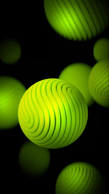 Neon Green Abstract Sphere Wallpaper – Ultra HD 4K AMOLED Background