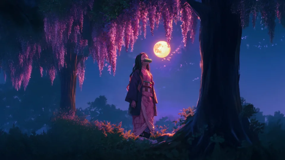 Nezuko Kamado Kimetsu No Yaiba Demon Slayer 4K Wallpaper - Anime wallpaper - 4K