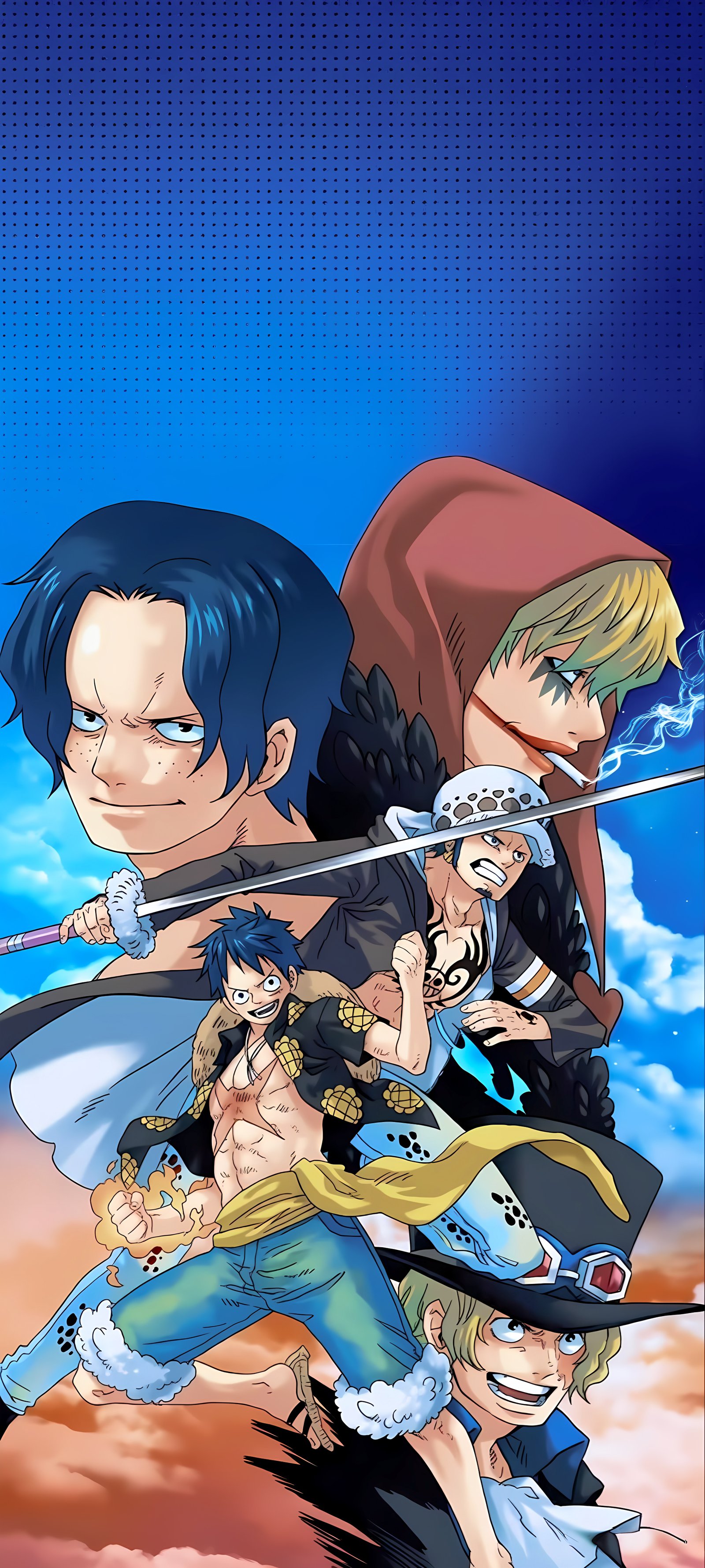 One Piece Legends Art Luffy Ace & Sabo Anime 4K Wallpaper - Anime wallpaper - 4K