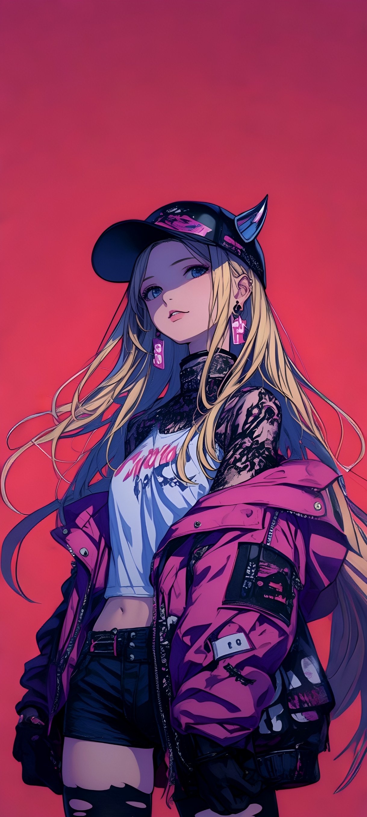 Pink Aesthetic Anime Girl – Stylish 4K Wallpaper for Mobile & Desktop - Anime wallpaper - 4K